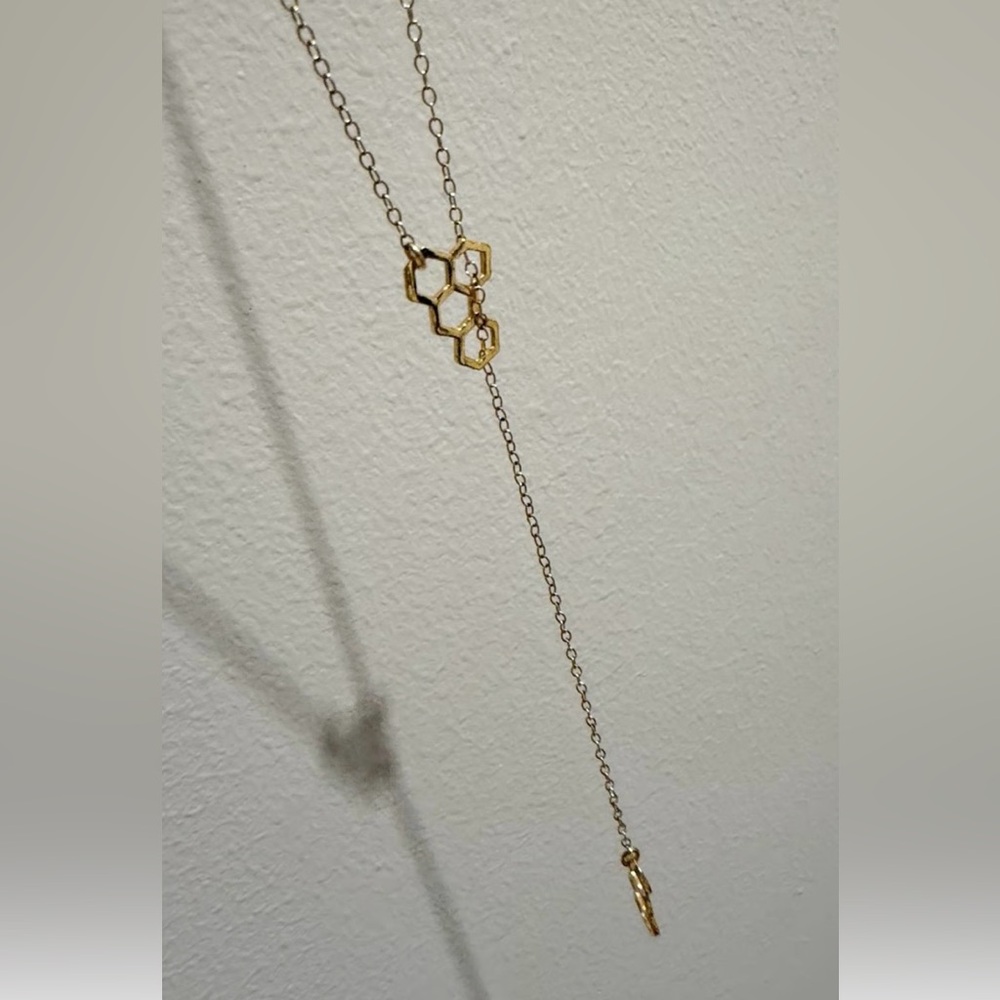 Gorjana Gold Honeycomb Adjustable Lariat Necklace